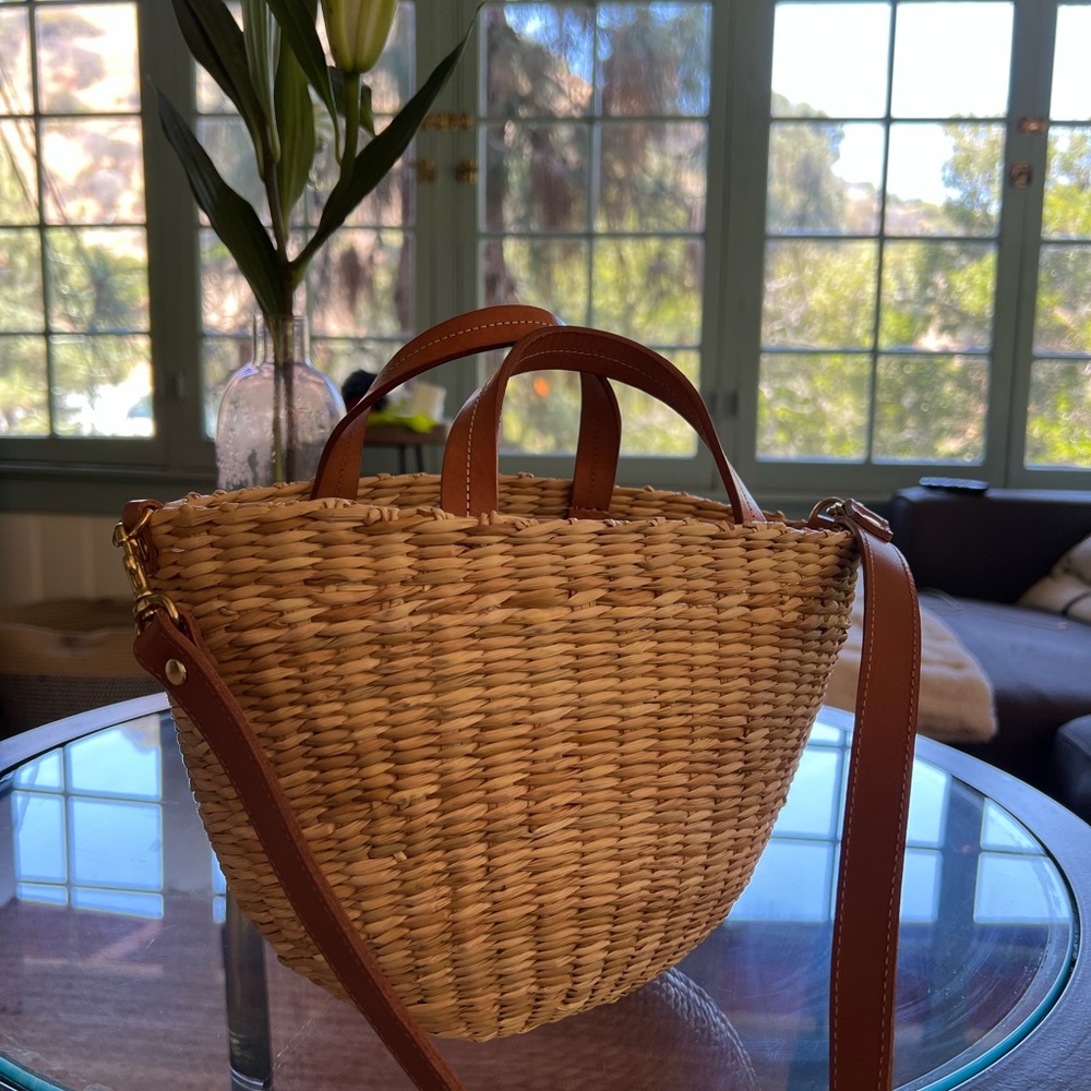 Clare V handwoven basket bag
